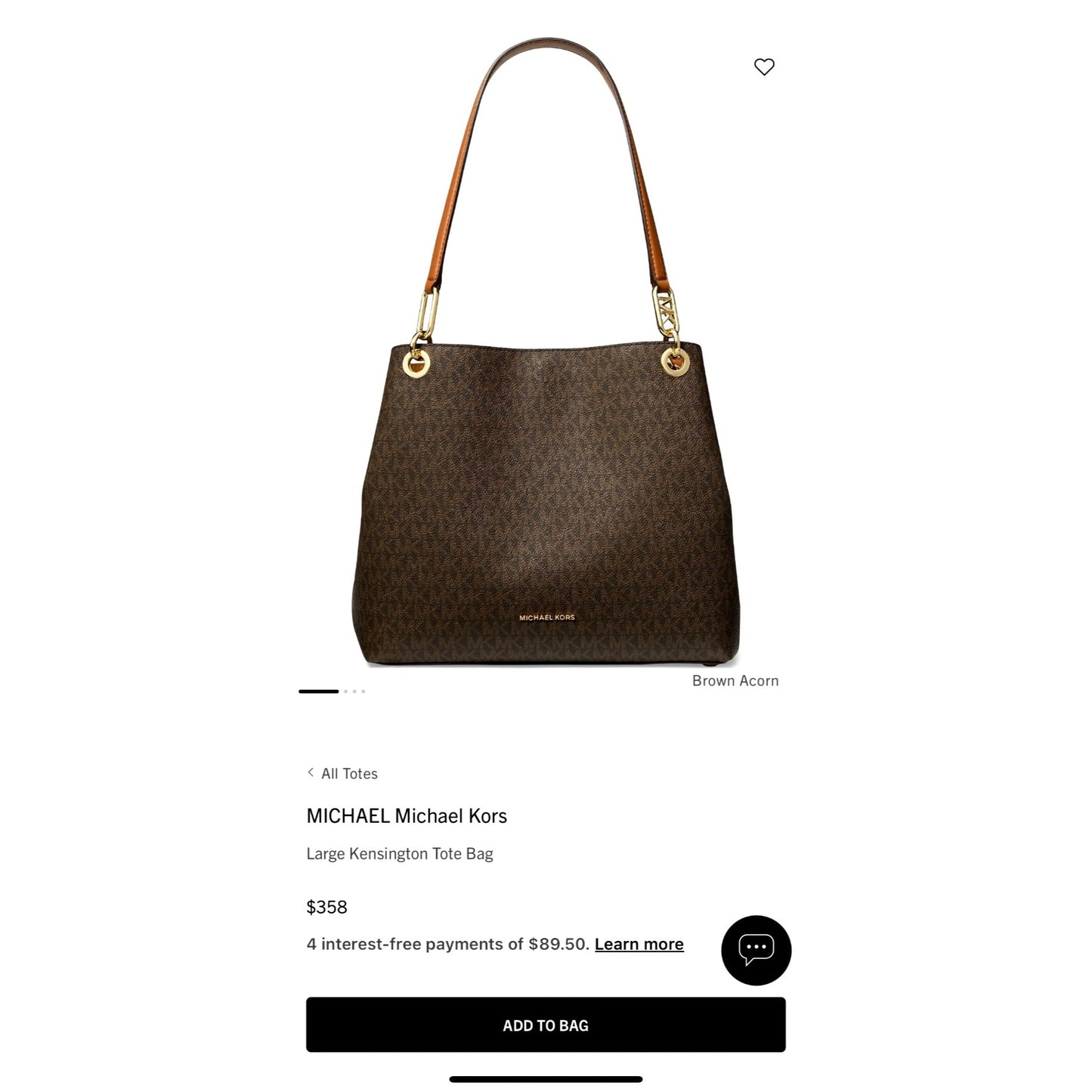 Michael Kors Jet Set Signature Brown Monogram Large Tote Bag