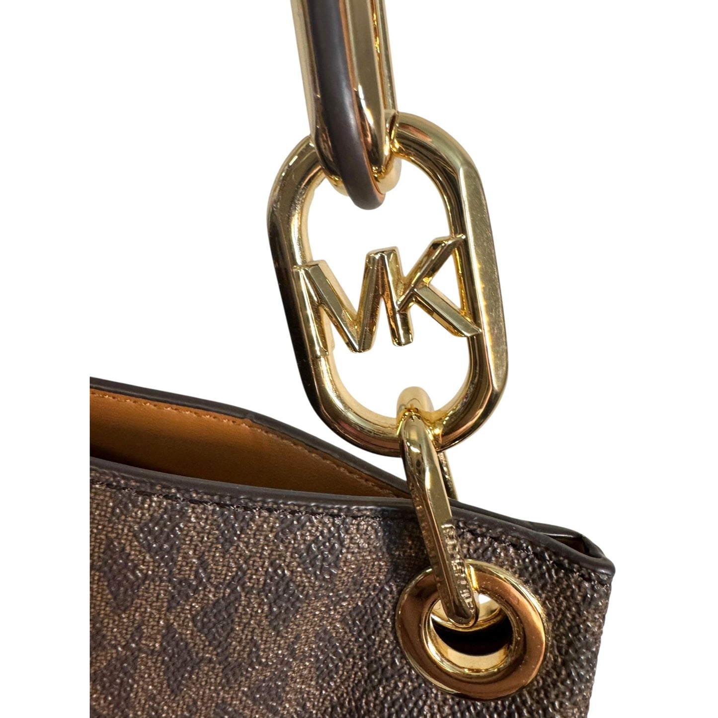 Michael Kors Jet Set Signature Brown Monogram Large Tote Bag