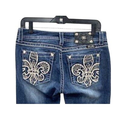 Miss Me Blue Bootcut Jeans Size 30 Fleur-De-Lis