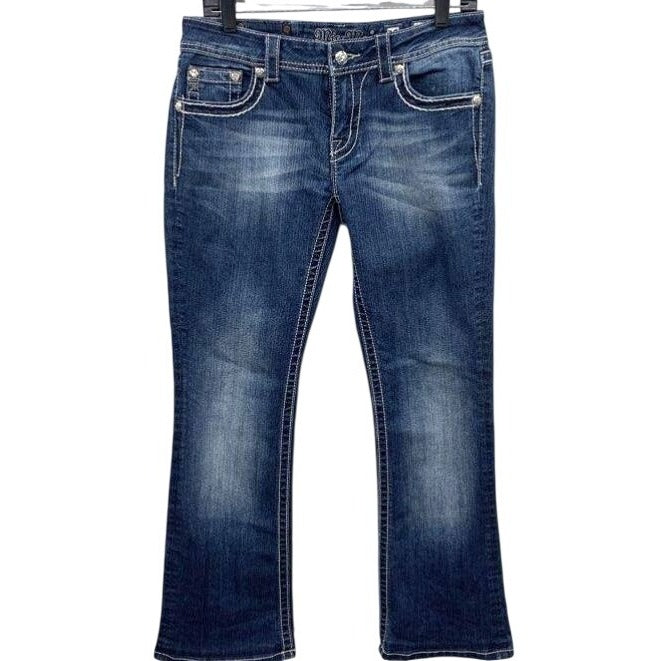 Miss Me Blue Bootcut Jeans Size 30 Fleur-De-Lis