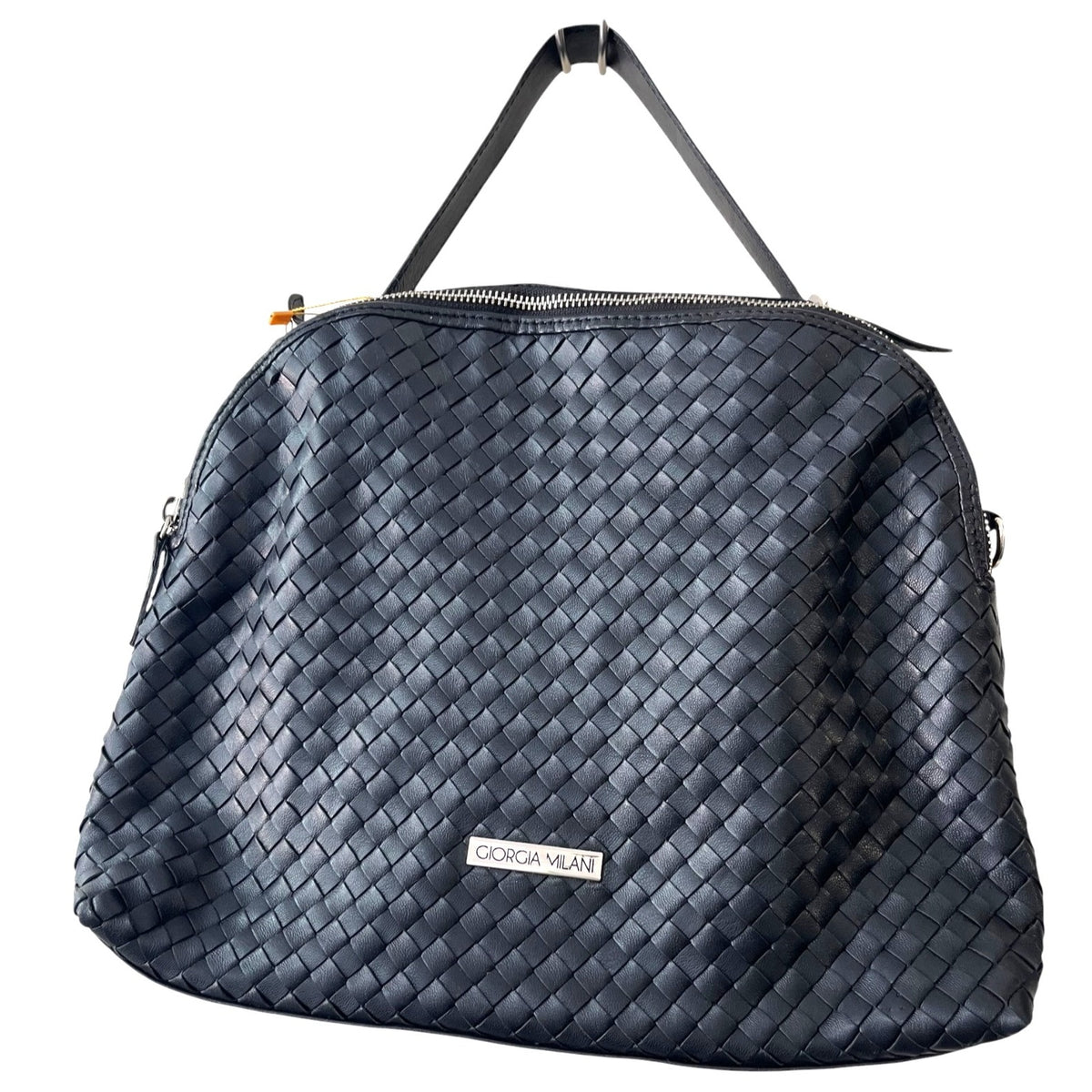 Giorgia Milani Woven Leather Satchel Bag