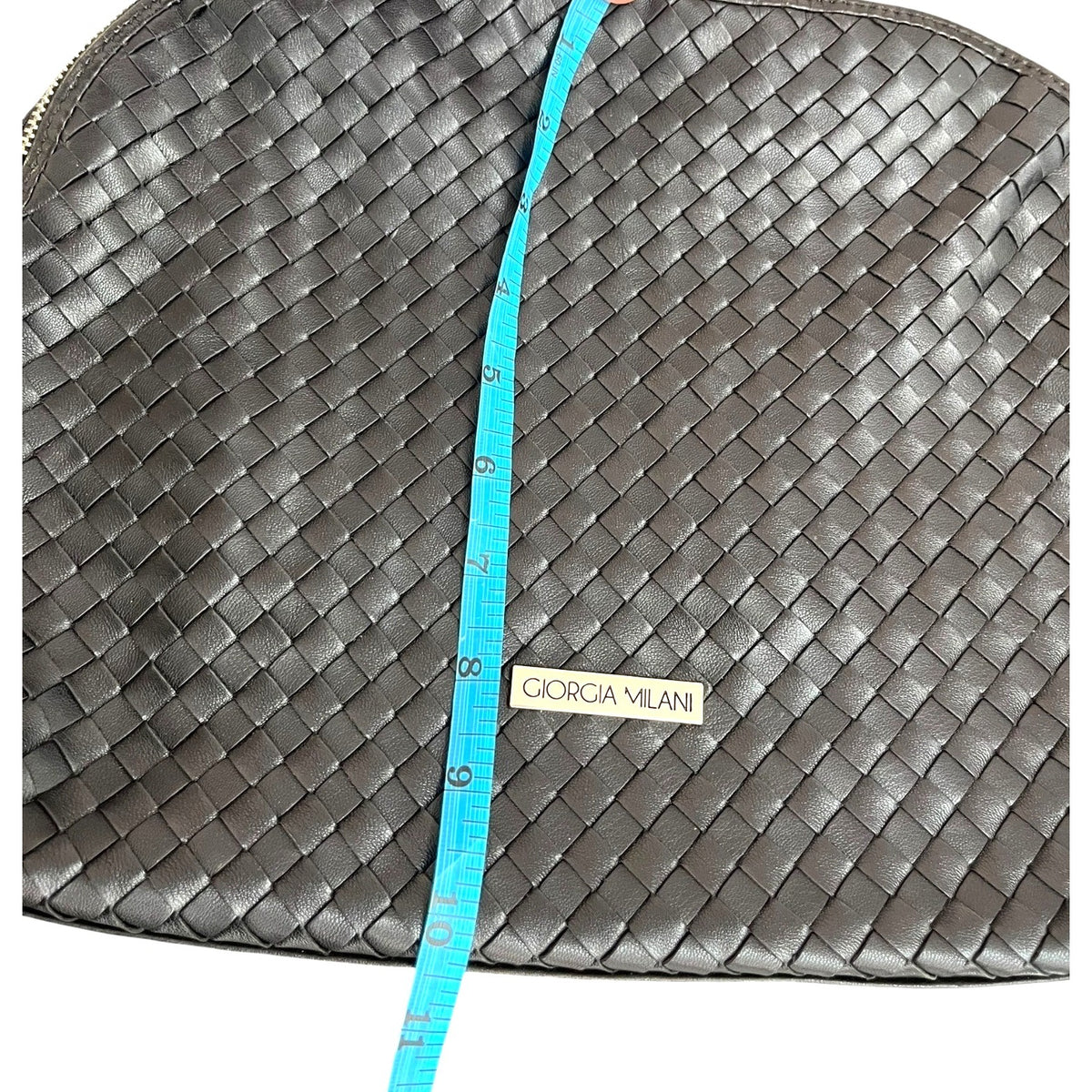 Giorgia Milani Woven Leather Satchel Bag