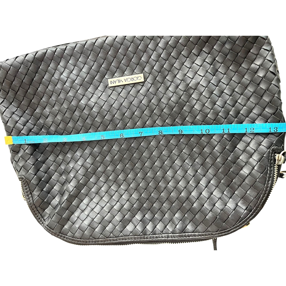 Giorgia Milani Woven Leather Satchel Bag