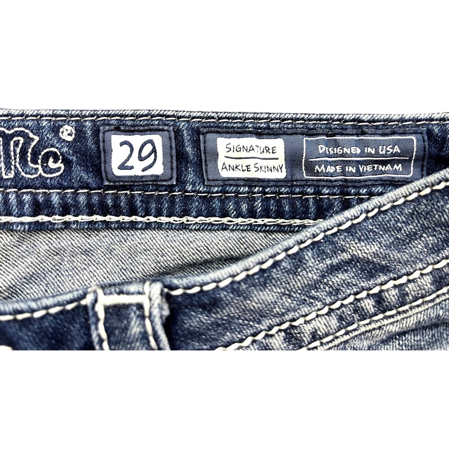 Miss Me Women's Signature Ankle Skinny Jeans Size 29