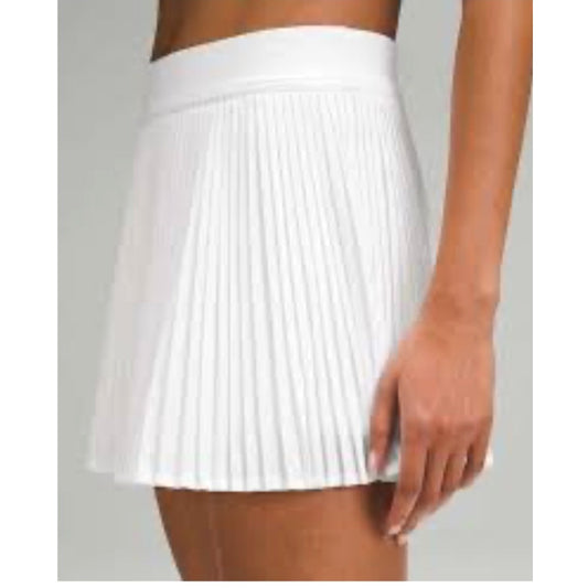 Lululemon Sz 6 Varsity High-Rise Pleated Tennis Skirt White NWT