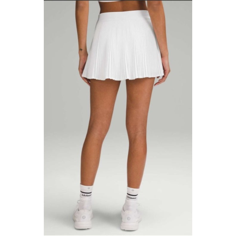 Lululemon Sz 6 Varsity High-Rise Pleated Tennis Skirt White NWT