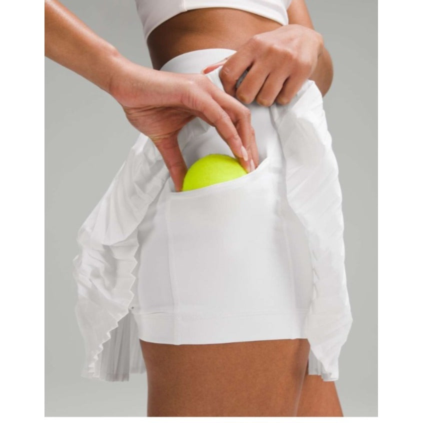 Lululemon Sz 6 Varsity High-Rise Pleated Tennis Skirt White NWT