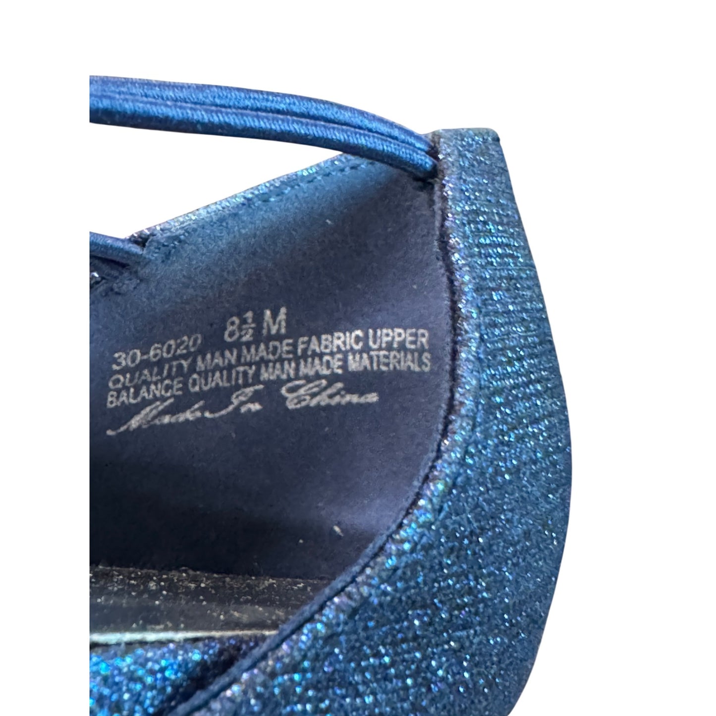 Easy Street Women's Navy Blue Glitter Heel Size 8.5 New