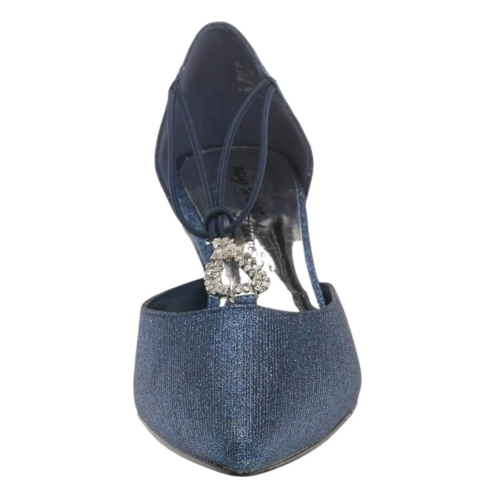 Easy Street Women's Navy Blue Glitter Heel Size 8.5 New