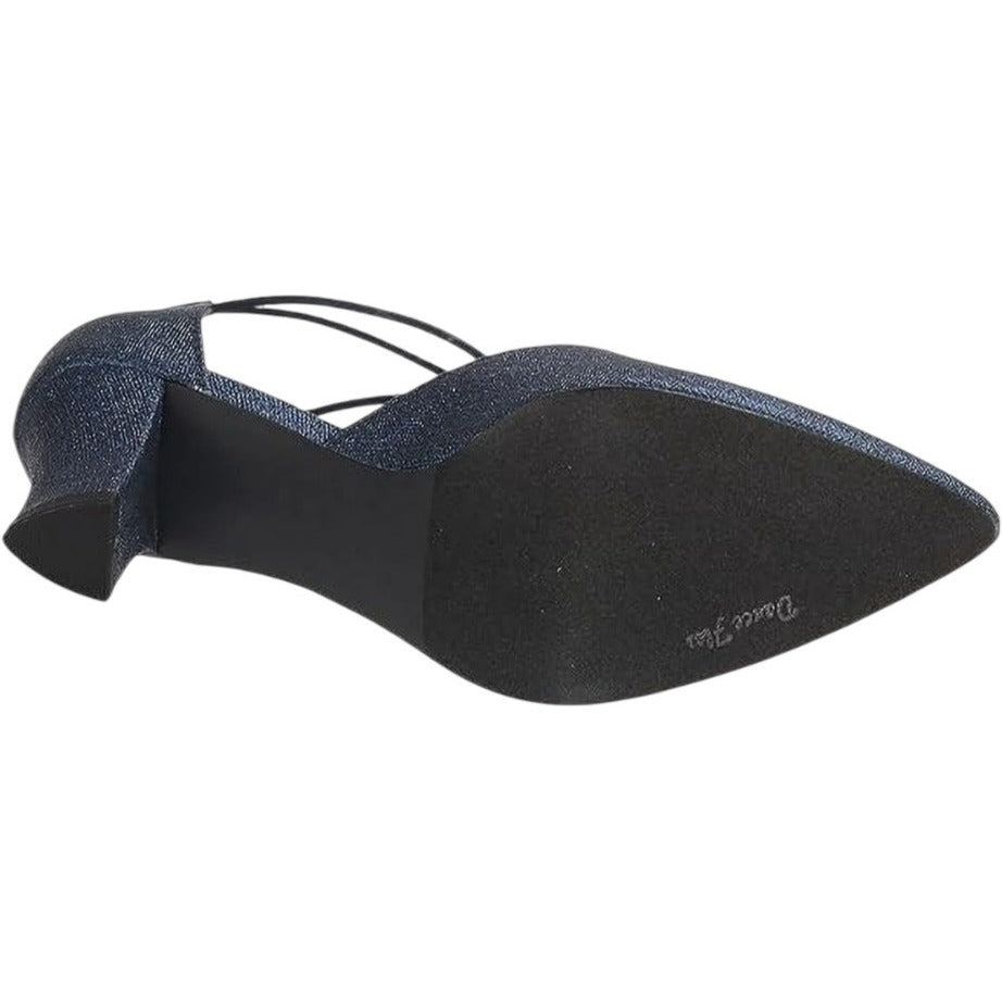 Easy Street Women's Navy Blue Glitter Heel Size 8.5 New