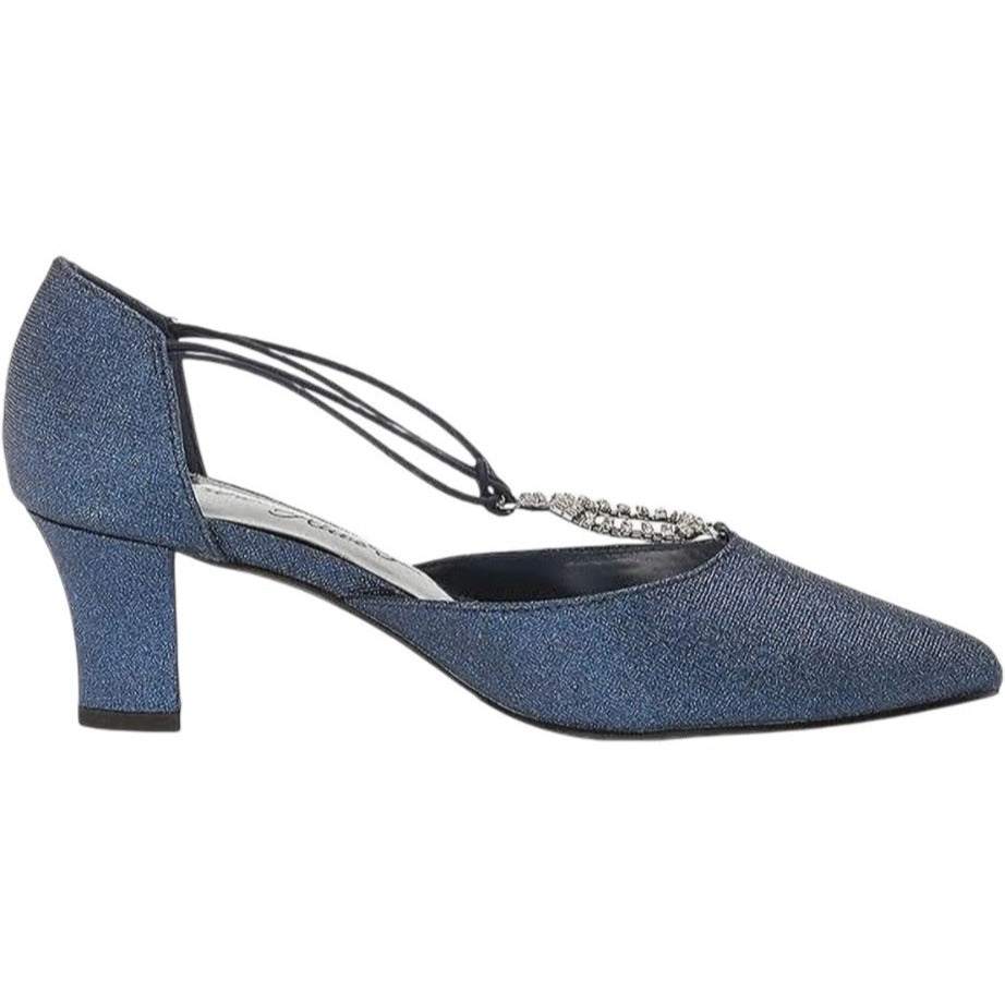 Easy Street Women's Navy Blue Glitter Heel Size 8.5 New