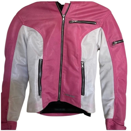 Firstgear Womens Pink & White Mesh Motorcycle Jacket Size S NWT