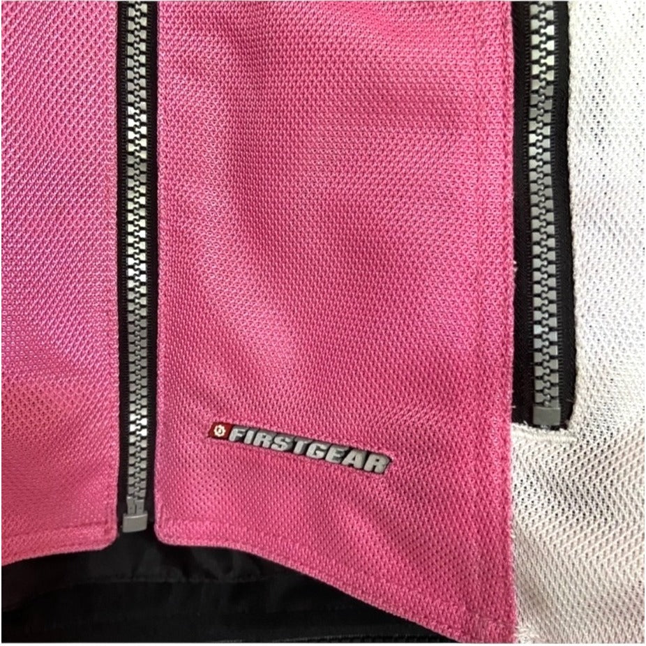 Firstgear Womens Pink & White Mesh Motorcycle Jacket Size S NWT