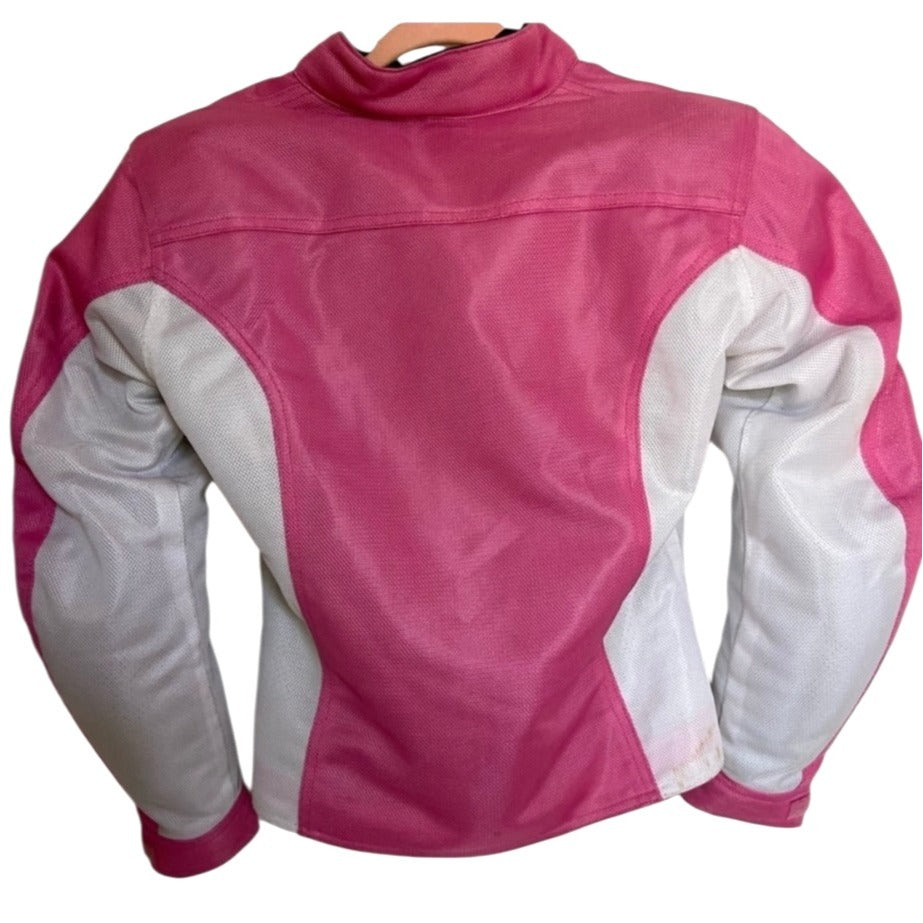 Firstgear Womens Pink & White Mesh Motorcycle Jacket Size S NWT