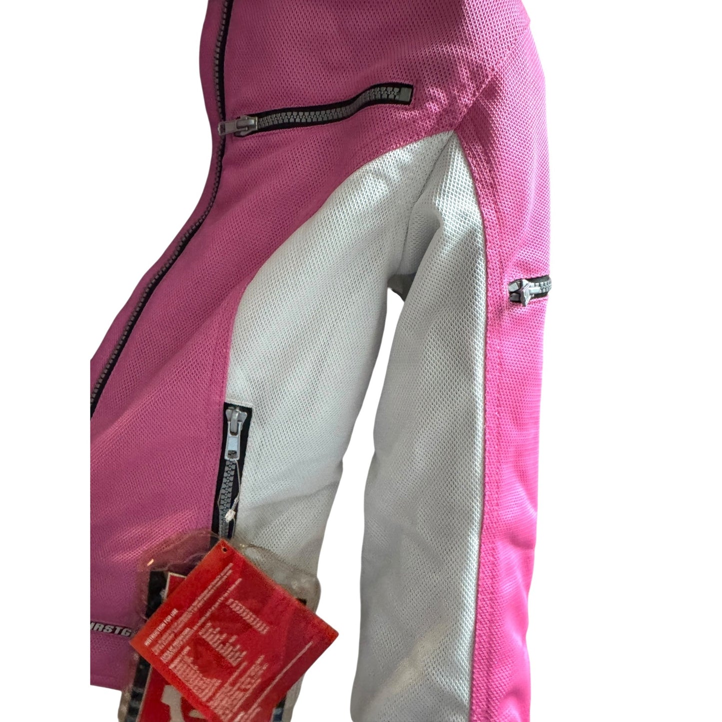 Firstgear Womens Pink & White Mesh Motorcycle Jacket Size S NWT