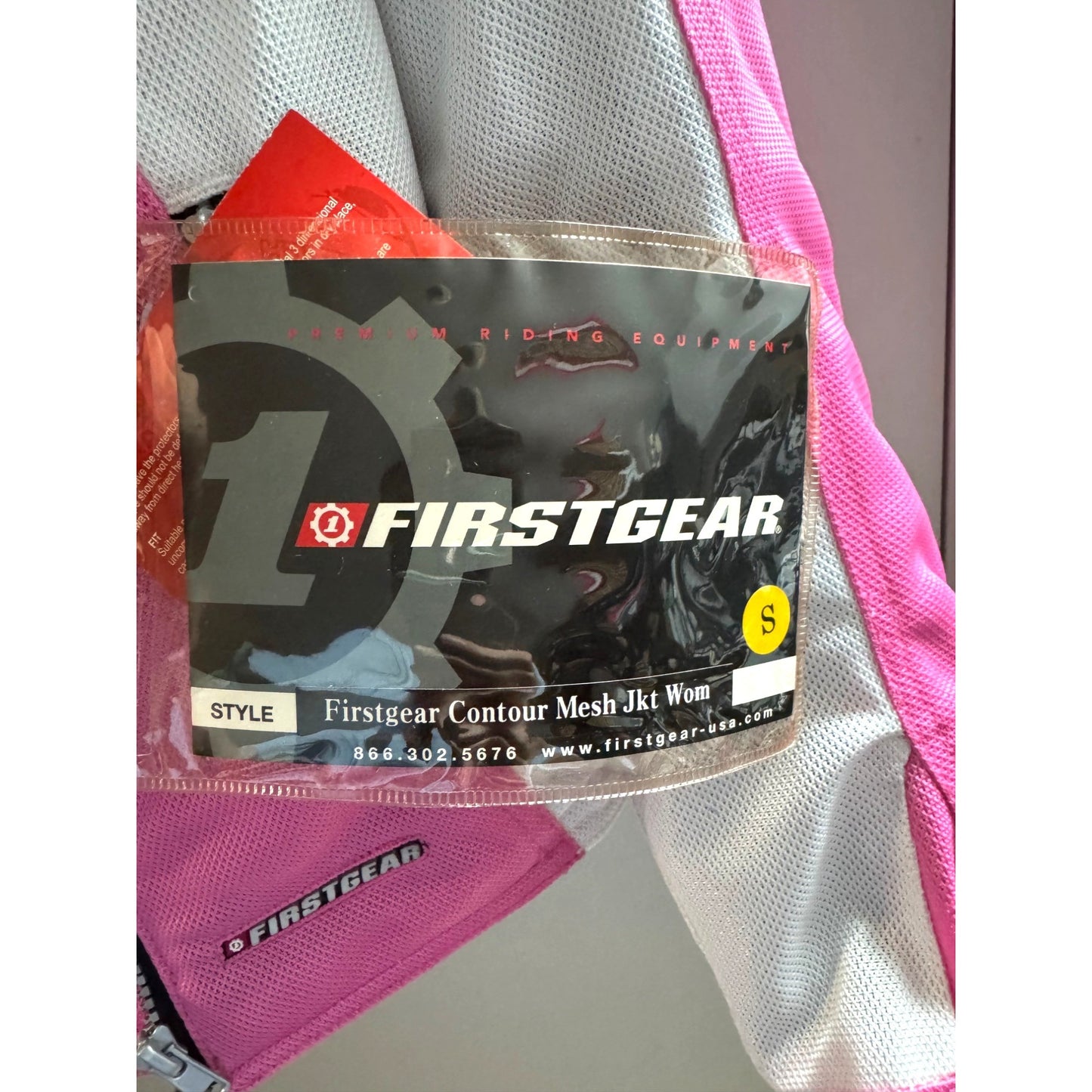 Firstgear Womens Pink & White Mesh Motorcycle Jacket Size S NWT