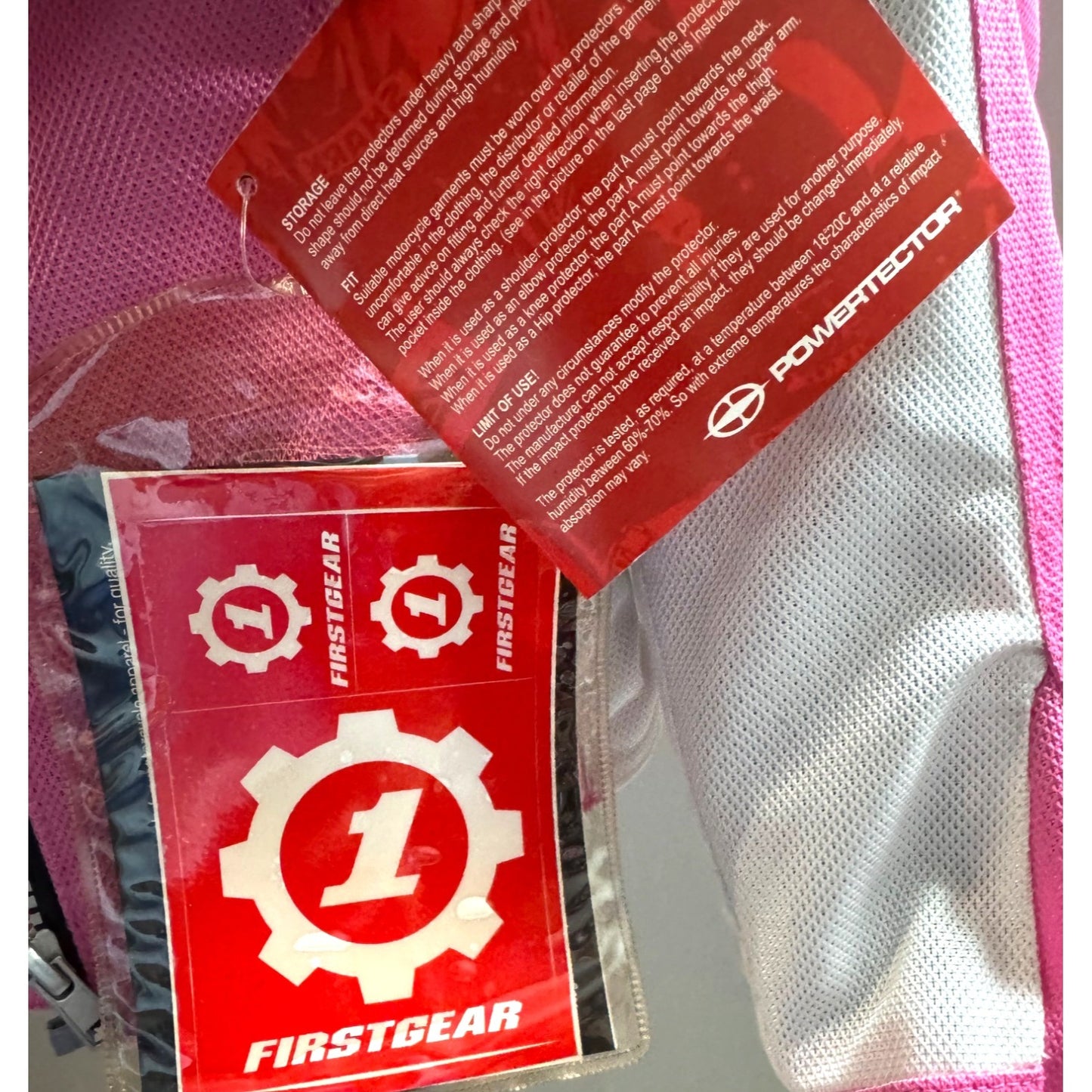 Firstgear Womens Pink & White Mesh Motorcycle Jacket Size S NWT