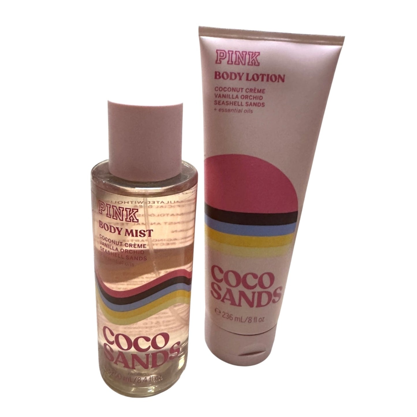 Pink Coco Sands 2 Piece Body Mist & Lotion Set NEW