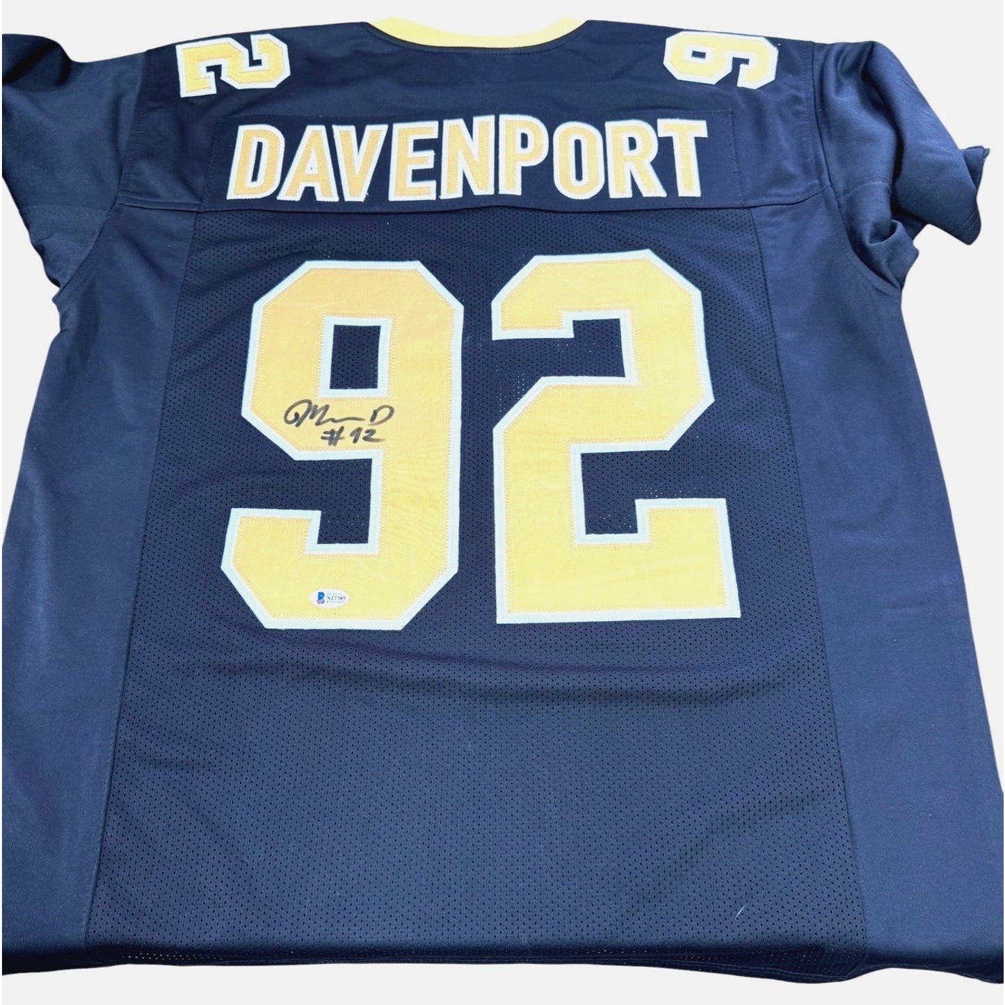 Marcus Davenport Autographed #92 XL Black & Gold Football Jersey With Beckett Authentication