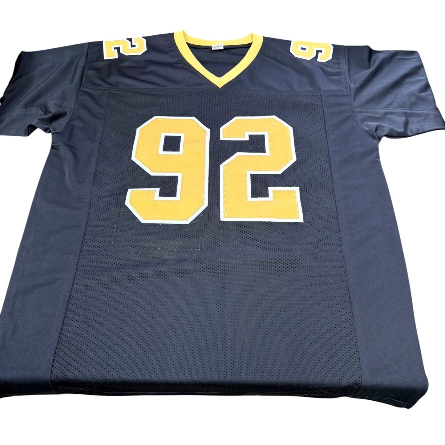 Marcus Davenport Autographed #92 XL Black & Gold Football Jersey With Beckett Authentication