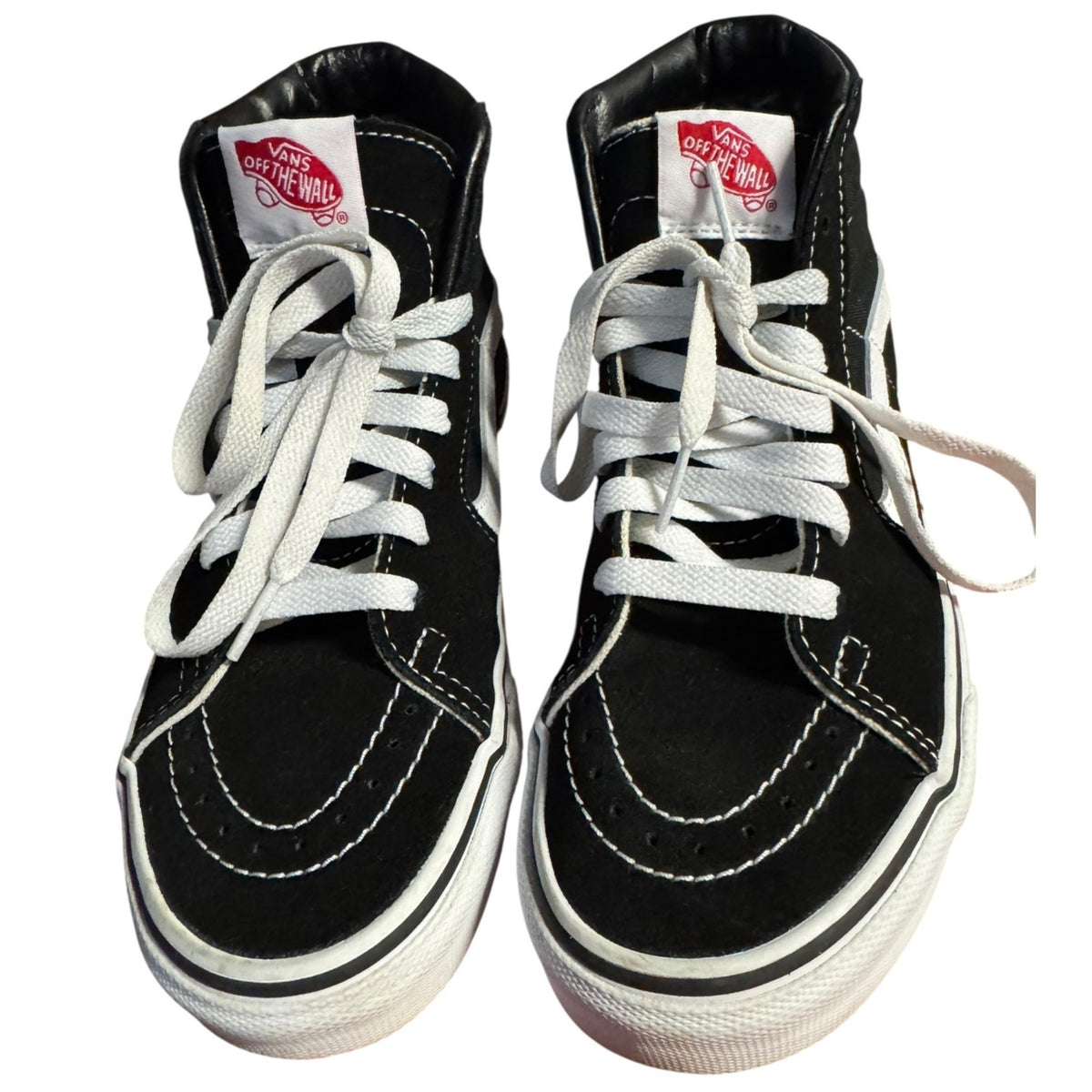 Vans Sk8-Hi Black & White Canvas High-Top Skate Shoes Men’/Boy’s Size 5.5 NWB
