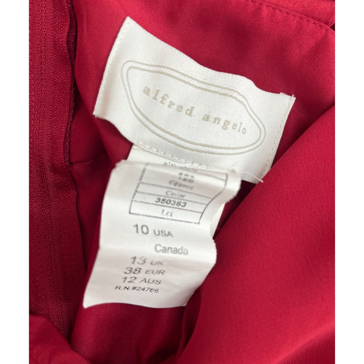 Alfred Angelo Red Sleeveless Chiffon Formal Gown Size 10 NWT