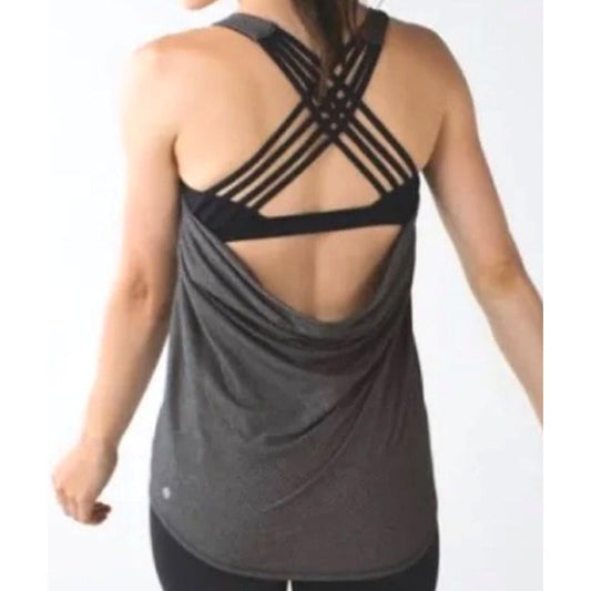 Lululemon Wild Tank With Draped Back & Strappy Bra Size 4