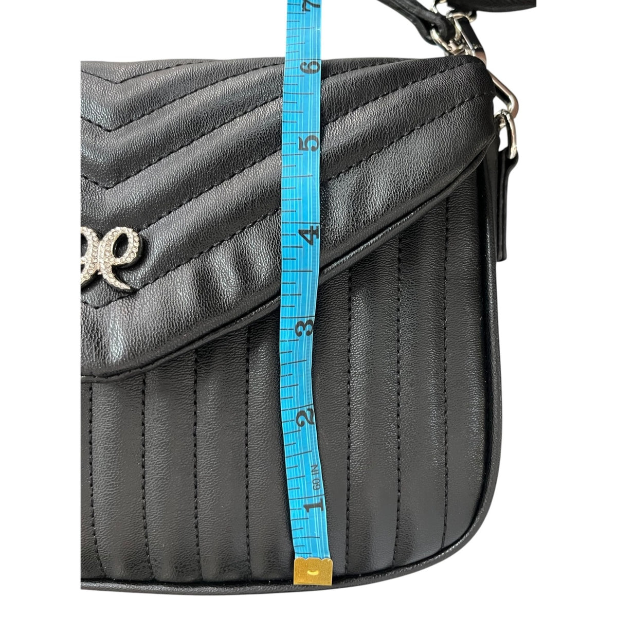 Nine West Quilted Black Crossbody Purse With Coin Pouch Adjustable Strap NWOT