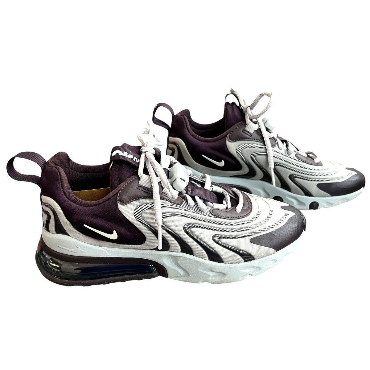 Women's Nike Air Max 270 React ENG Trainers CK2595 Black/Grey Size 7.5