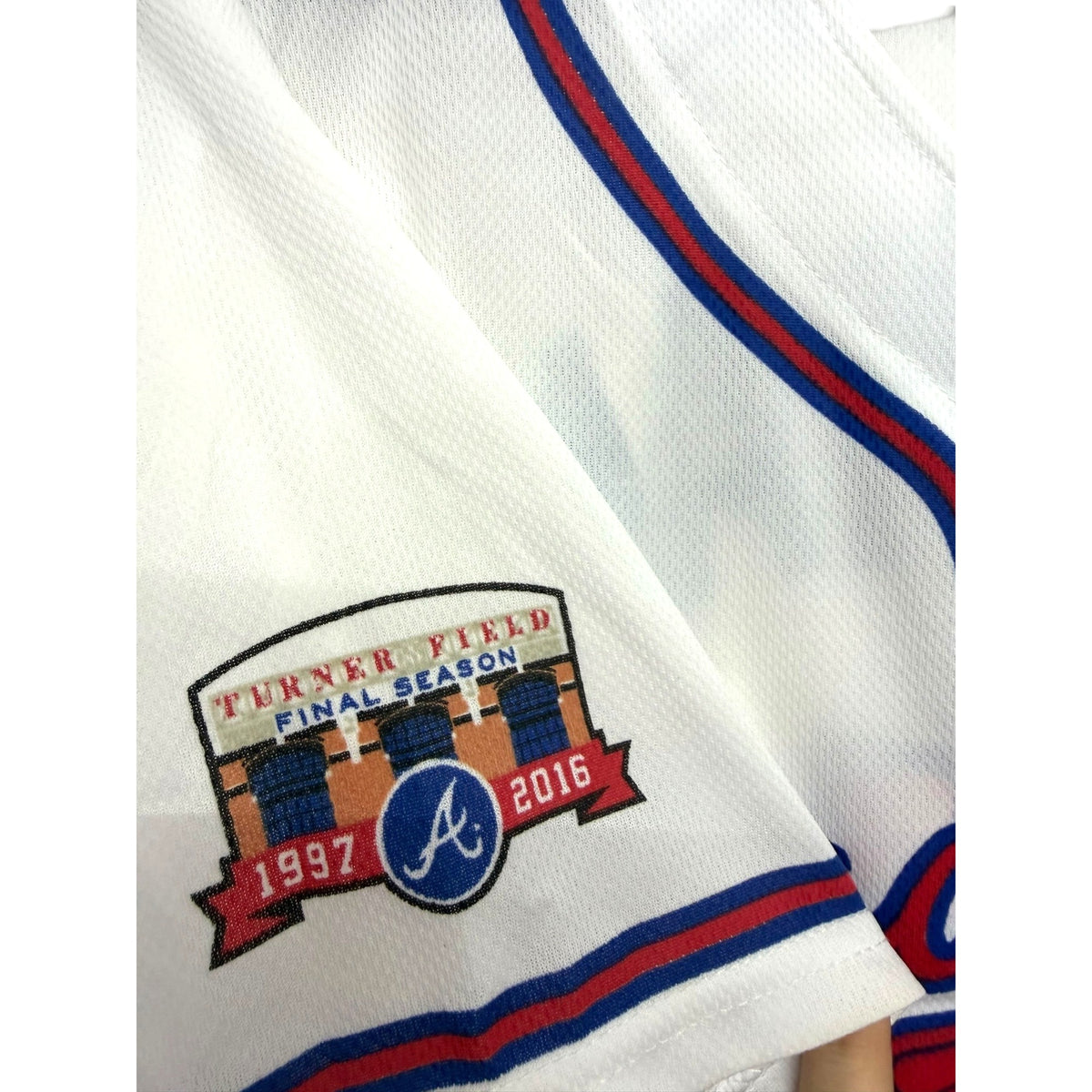 Atlanta Braves Kids Club Jersey Freeman #5 Turner Field Final Season Patch S/M