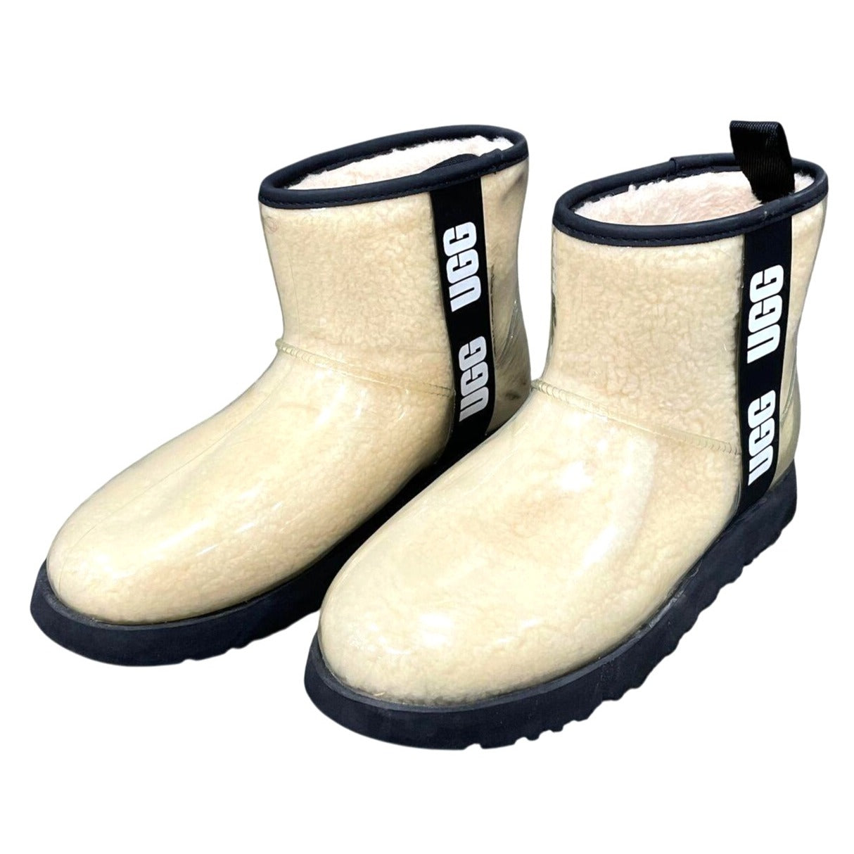 Ugg Women's Tasmia Clear Waterproof Rain Shearling Boots Size 10