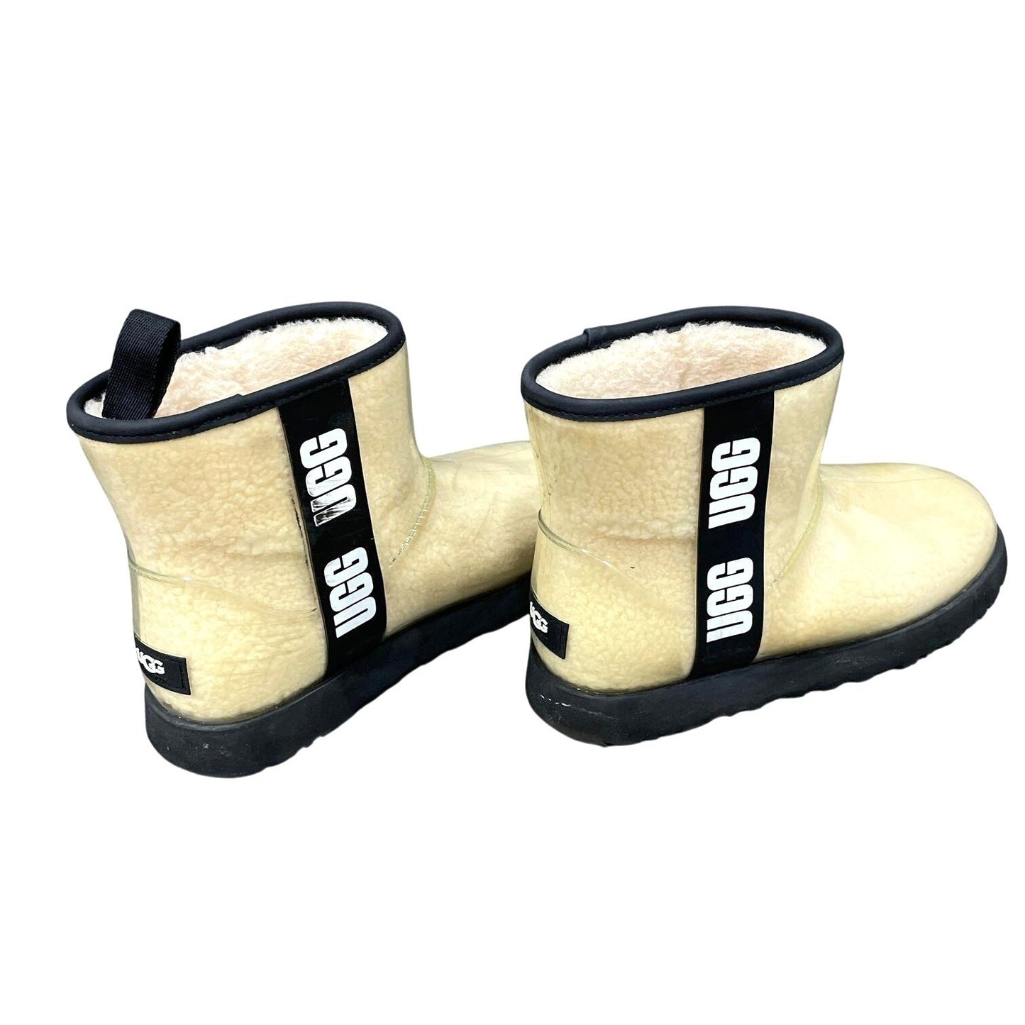 Ugg Women's Tasmia Clear Waterproof Rain Shearling Boots Size 10