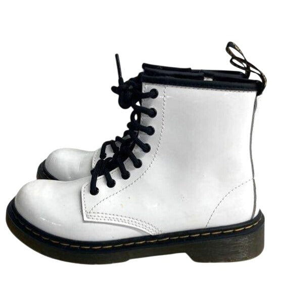 Dr. Martens 1460 White Leather Lace-Up Boots Size US 3 Youth