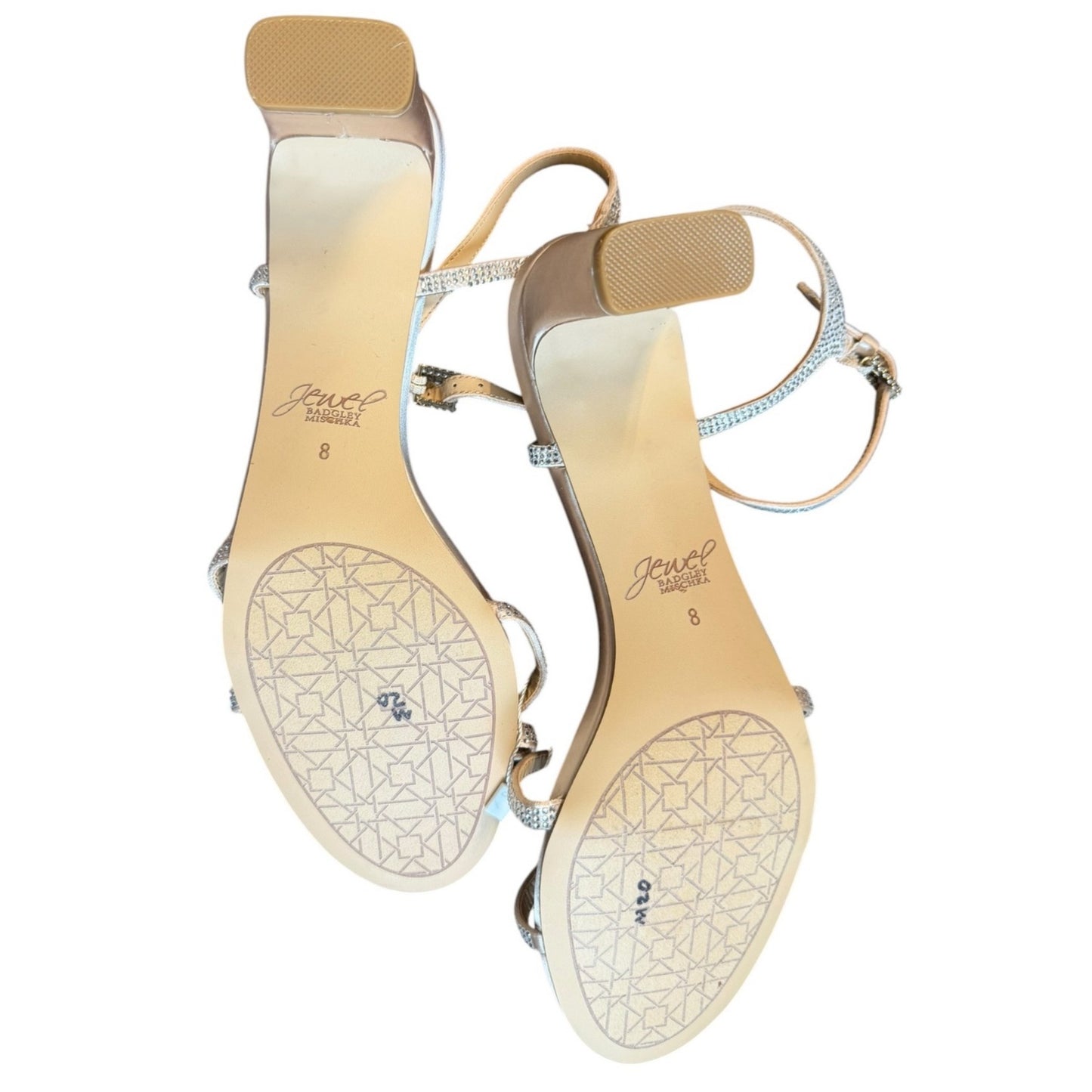 Jewel Badgley Mischka Block Heel Sandals Size 7.5