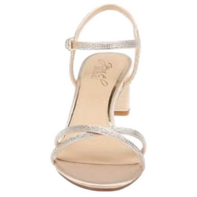 Jewel Badgley Mischka Block Heel Sandals Size 7.5