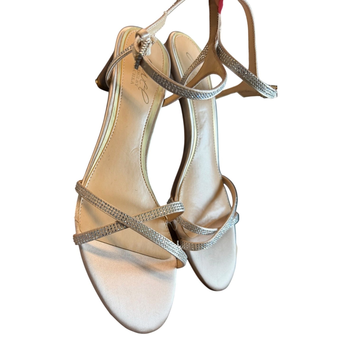 Jewel Badgley Mischka Block Heel Sandals Size 7.5