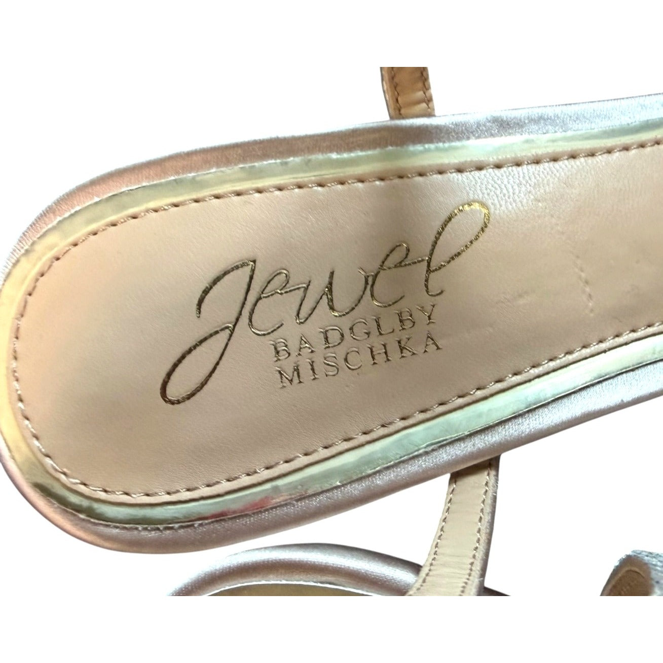 Jewel Badgley Mischka Block Heel Sandals Size 7.5