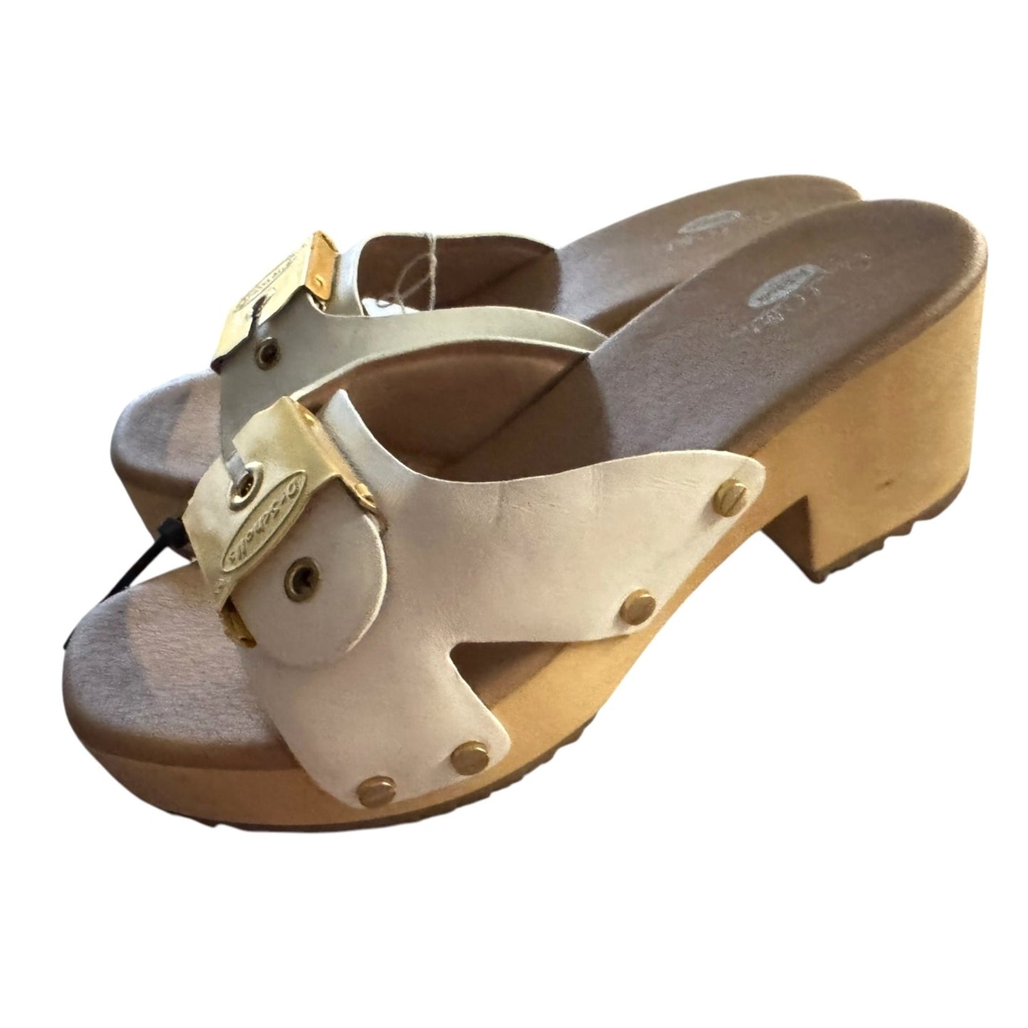 Dr. Scholls Womens Size 7 Leather Sandals Shoe