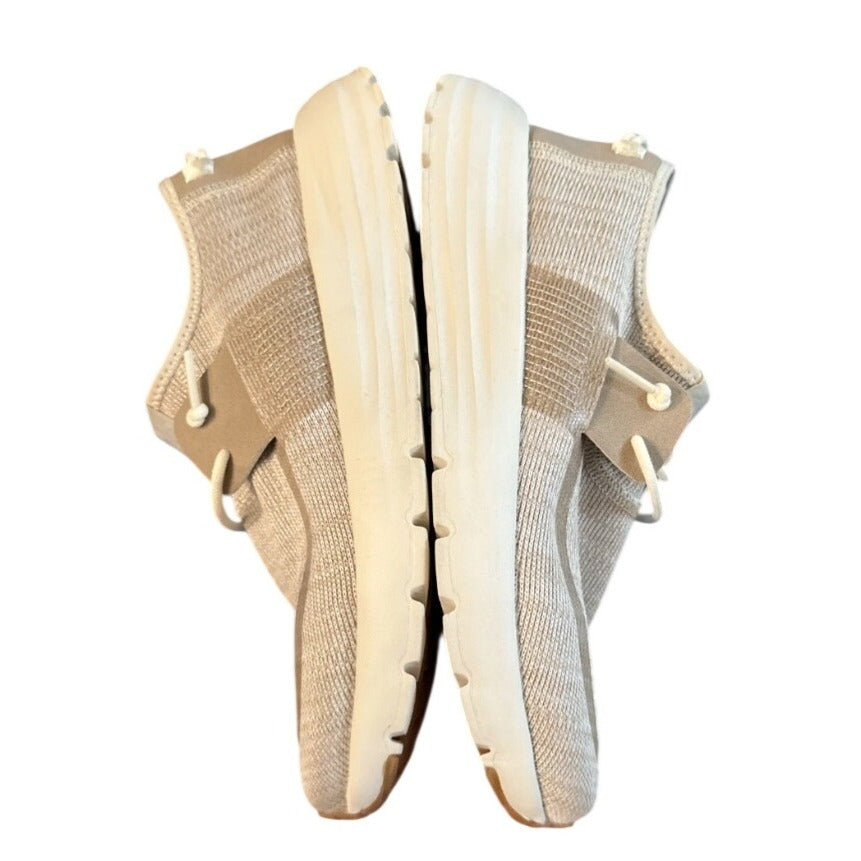 Hey Dude Women's Beige Casual Lightweight Knit Slip-On Sneakers Size 11
