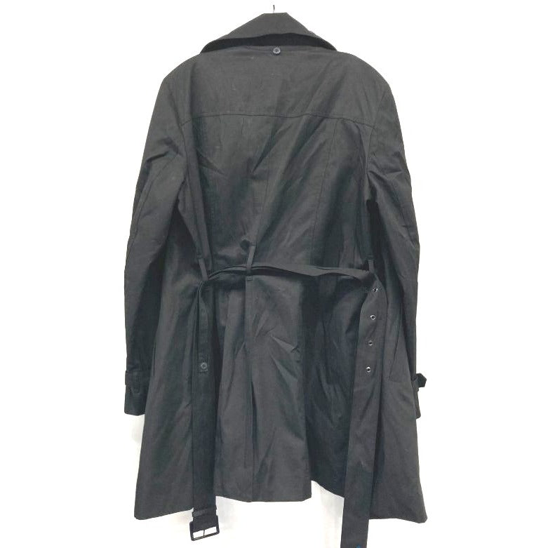 Michael Kors Womens Black Trench Coat W/ Belt Size L