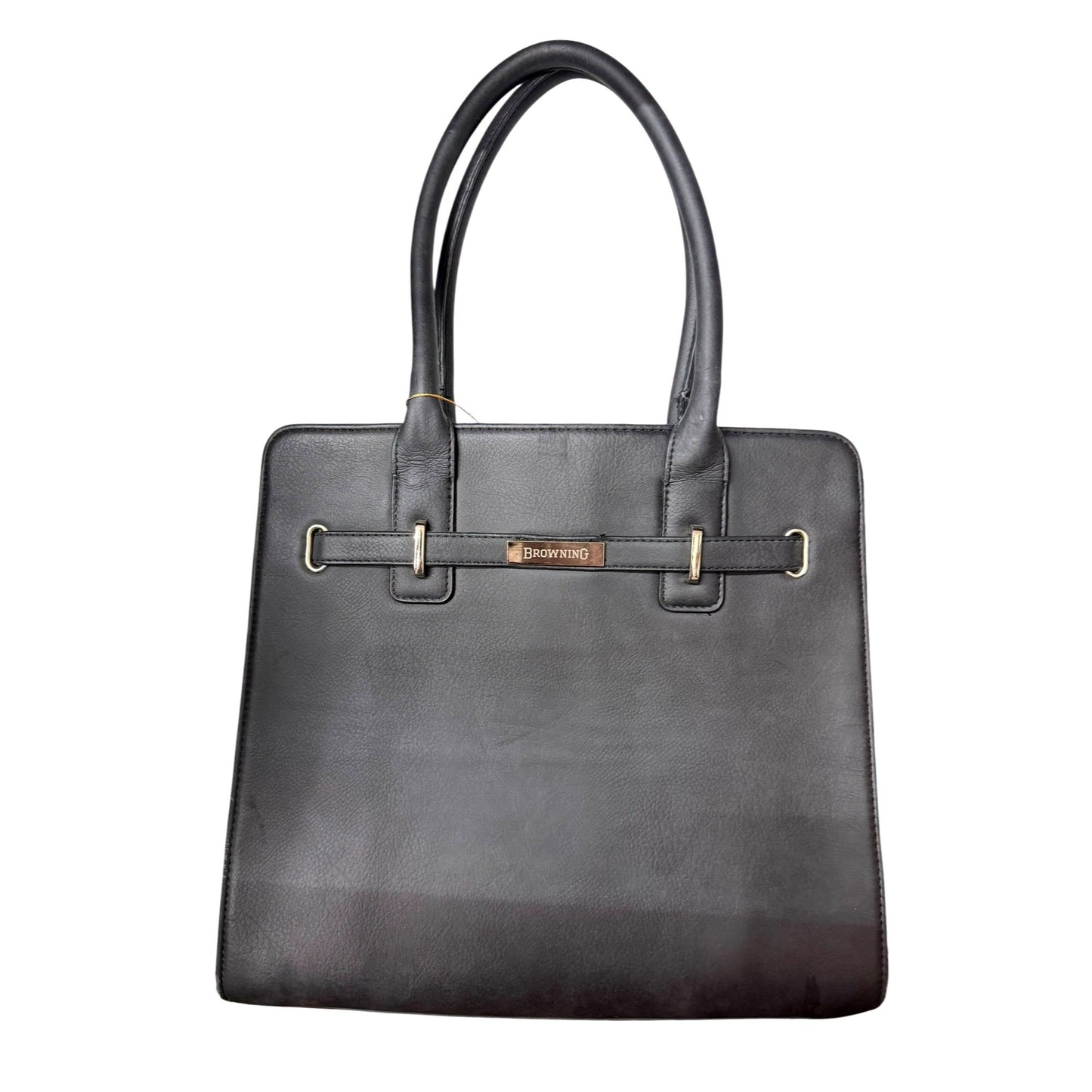 Browning Black Concealed Carry W/Locks Leather Shoulder Handbag