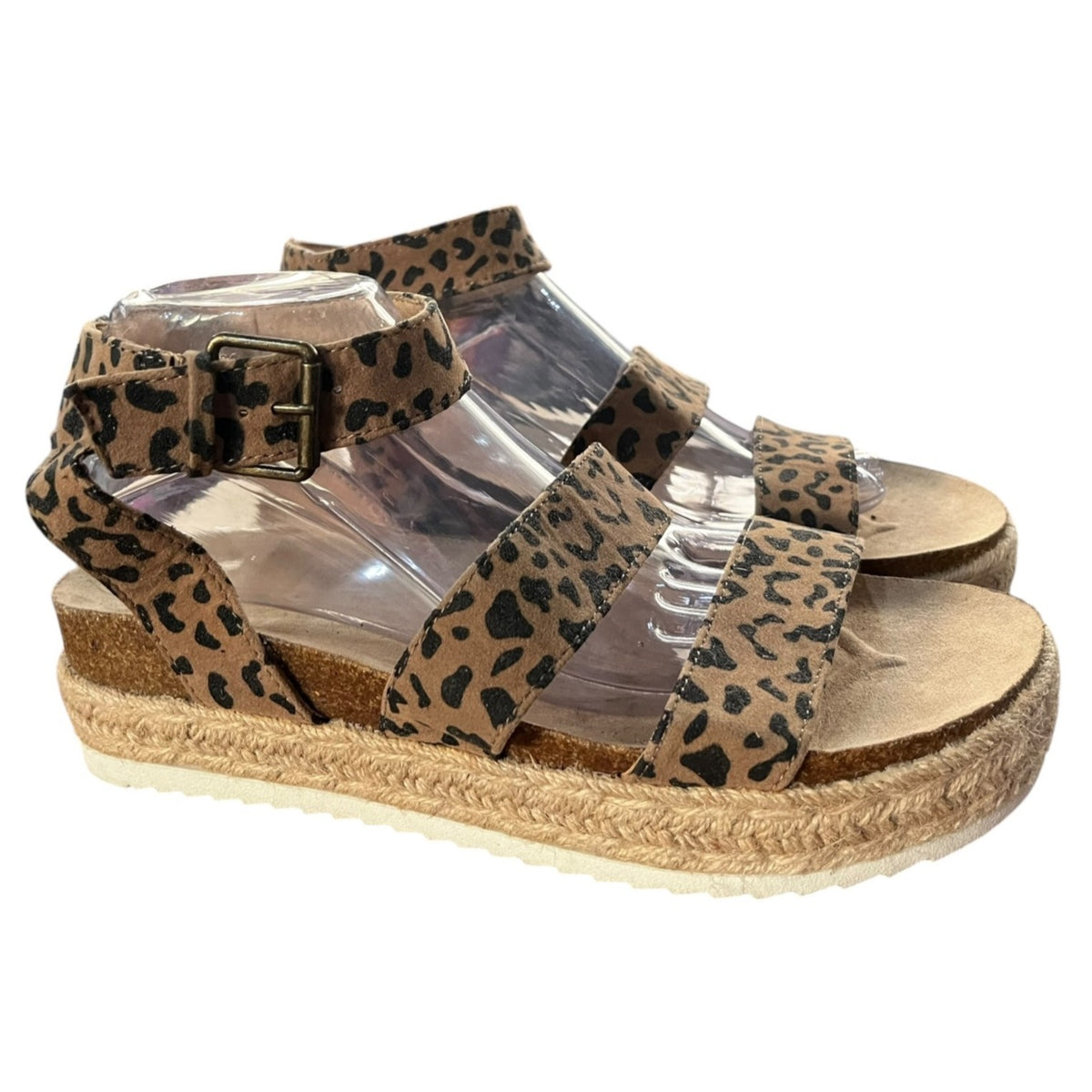 Universal Thread Agnes Leopard Print Espadrille Sandals Women's Size 12W