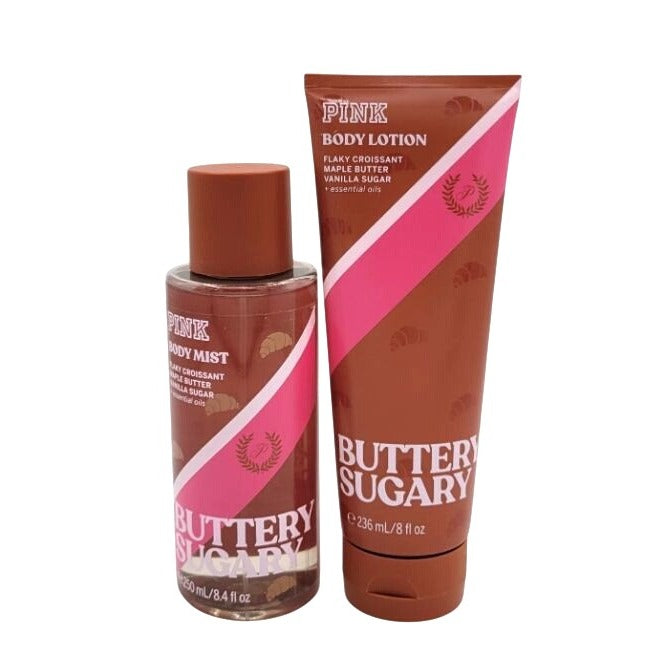 Victoria's Secret Pink Buttery Sugar Body Mist & Lotion Set