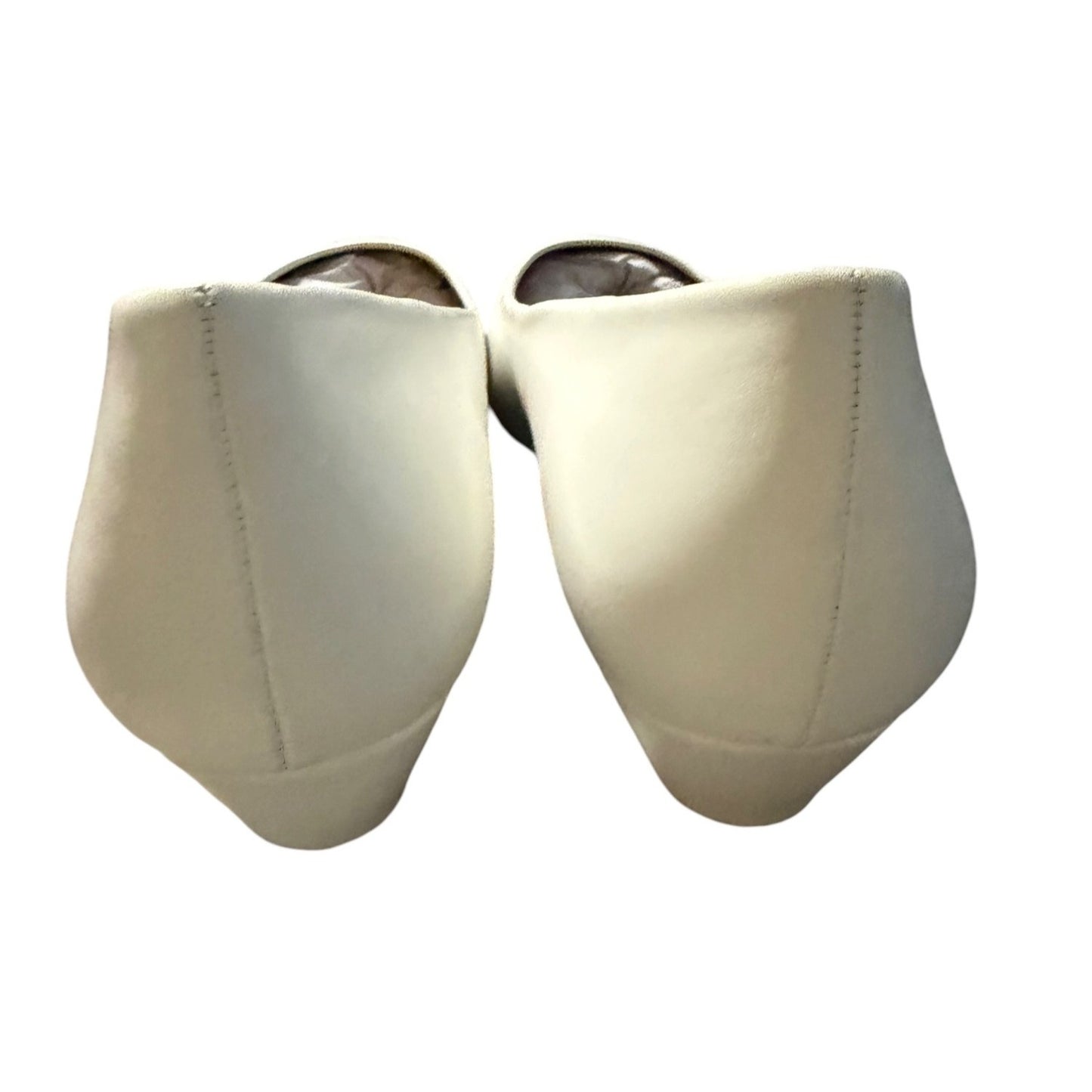 Journee Collection Block Heel Slip-On Shoes In White Size 9