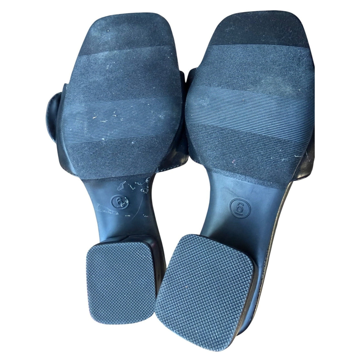 A New Day Women's Black Block Heel Sandals Size 6