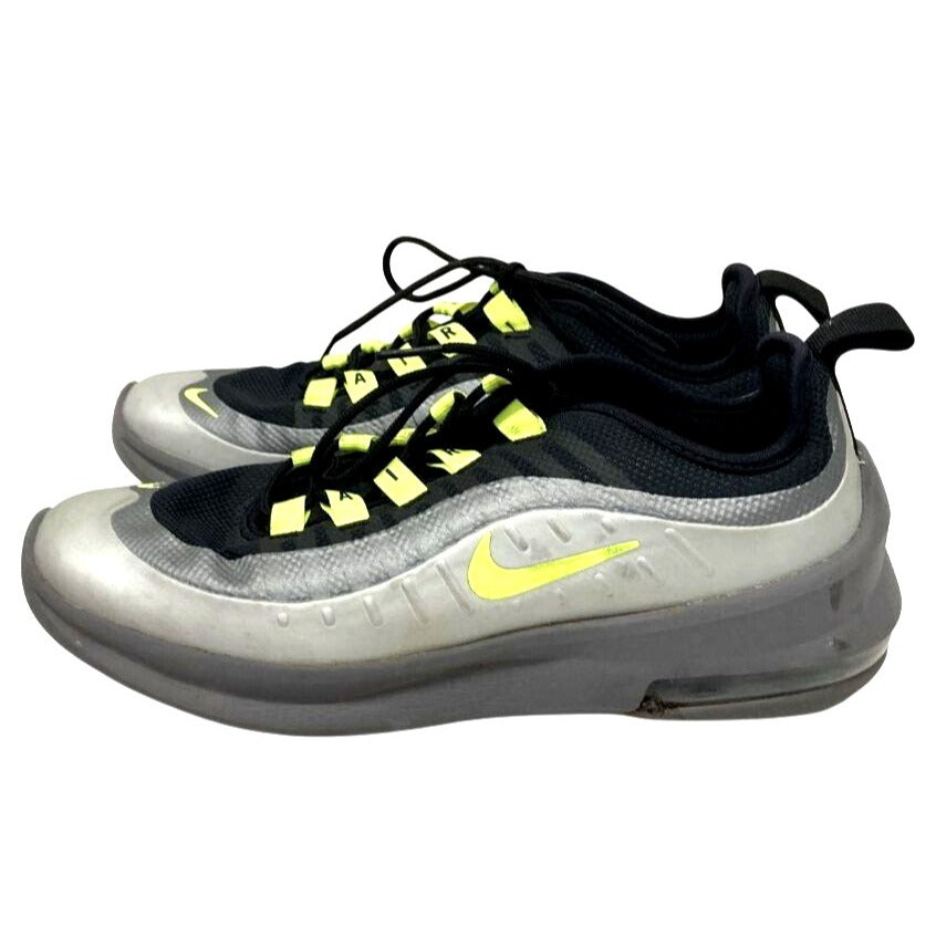 Nike Air Max Axis Youth Shoes Black/Gray With Neon Yellow Accents Size 5.5Y