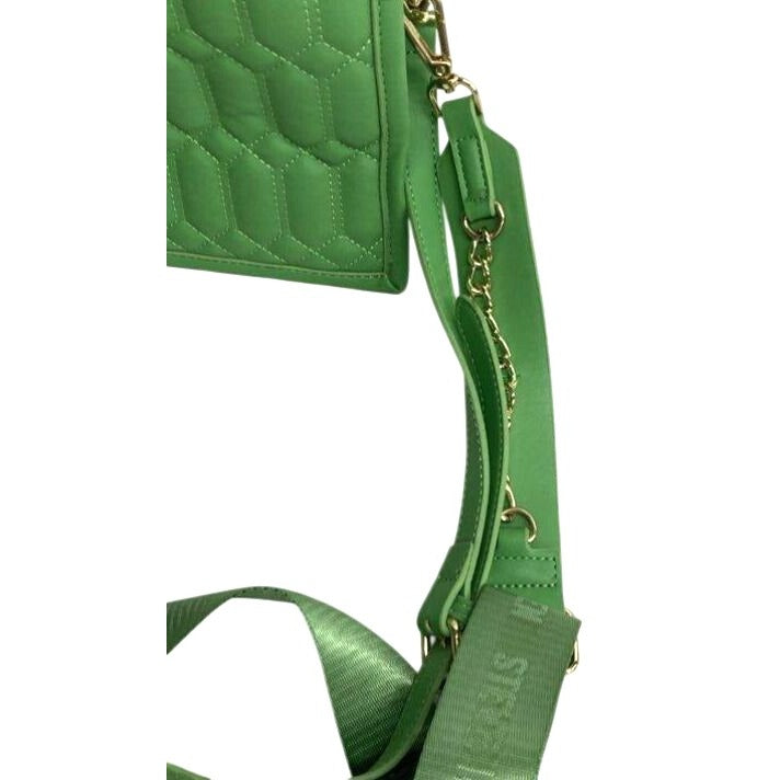 Steve Madden Quilted Green Crossbody Bag With Adjustable Straps