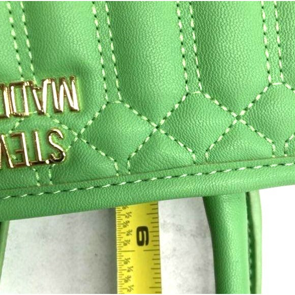 Steve Madden Quilted Green Crossbody Bag With Adjustable Straps