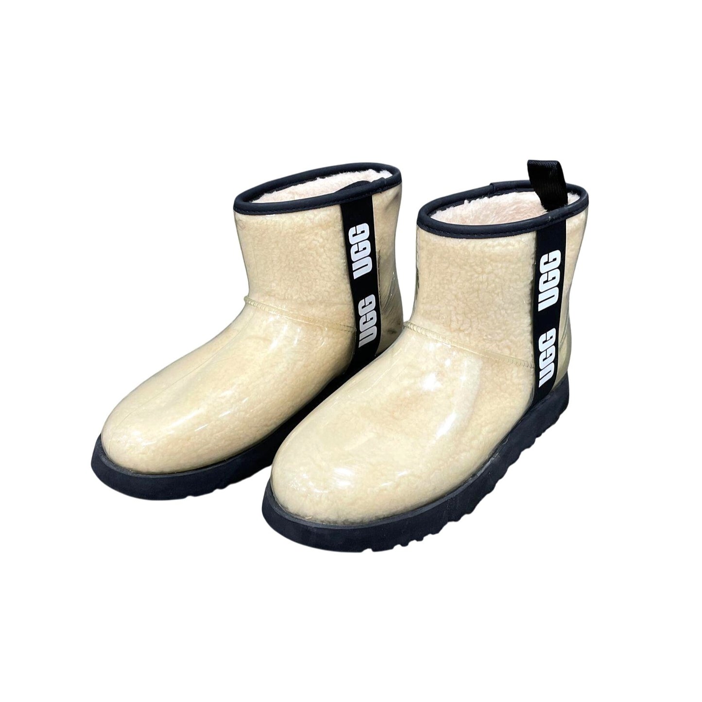 Ugg Women's Tasmia Clear Waterproof Rain Shearling Boots Size 6