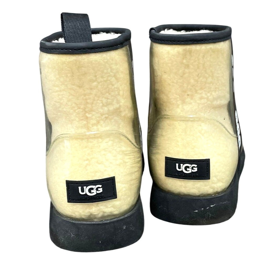 Ugg Women's Tasmia Clear Waterproof Rain Shearling Boots Size 6